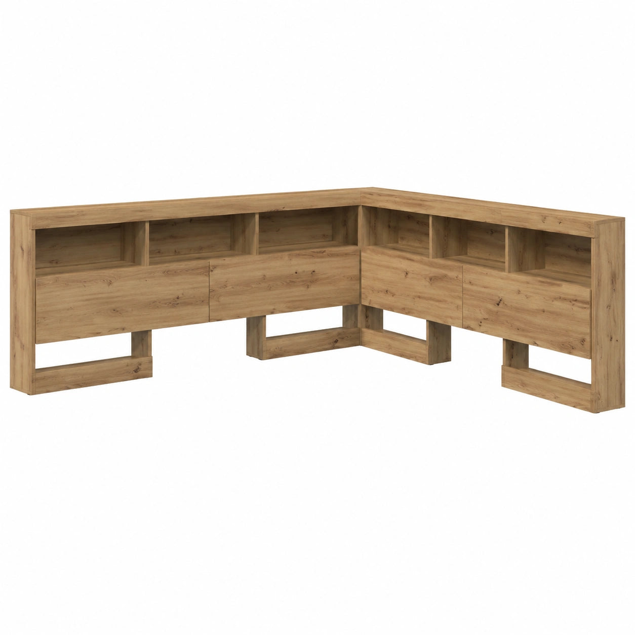 Lit, en chêne, avec rangement, avec étagères, pour la chambre