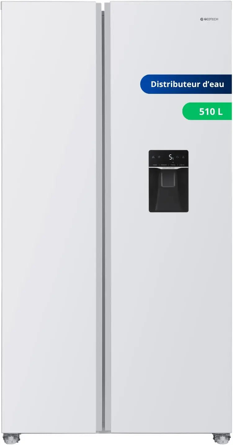 GEDTECH réfrigérateur GSBS510WH, capacité 510 L, coloris blanc