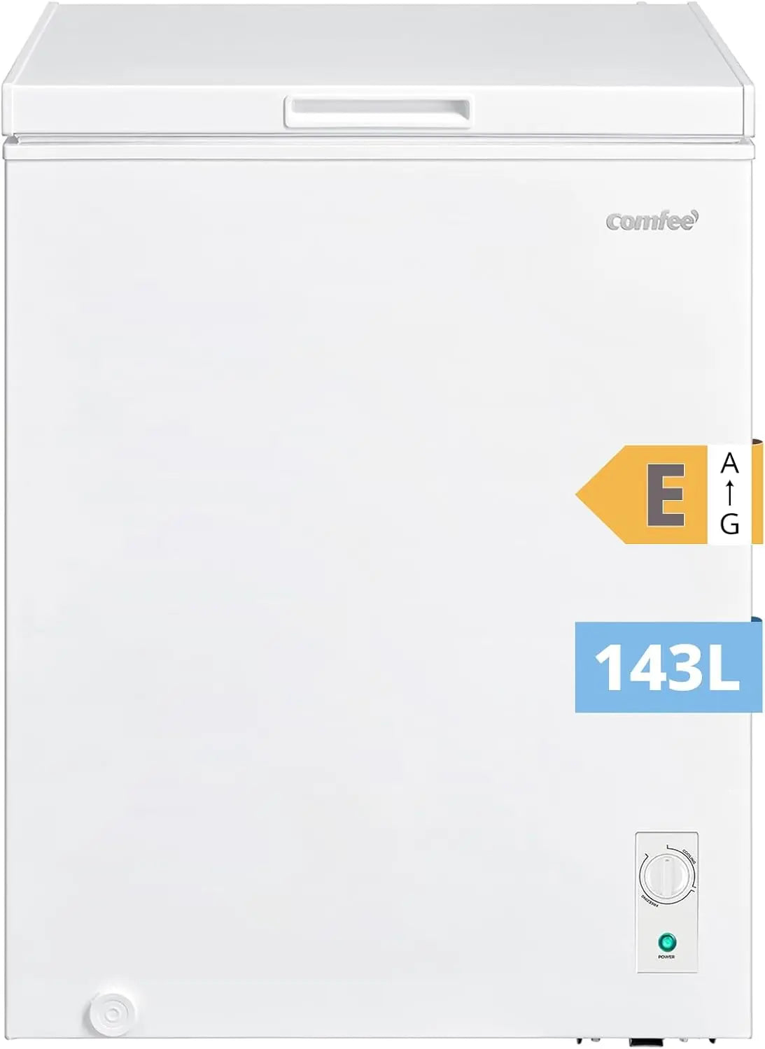 COMFEE' congélateur coffre RCC146WH2EU, capacité 143 L, coloris blanc
