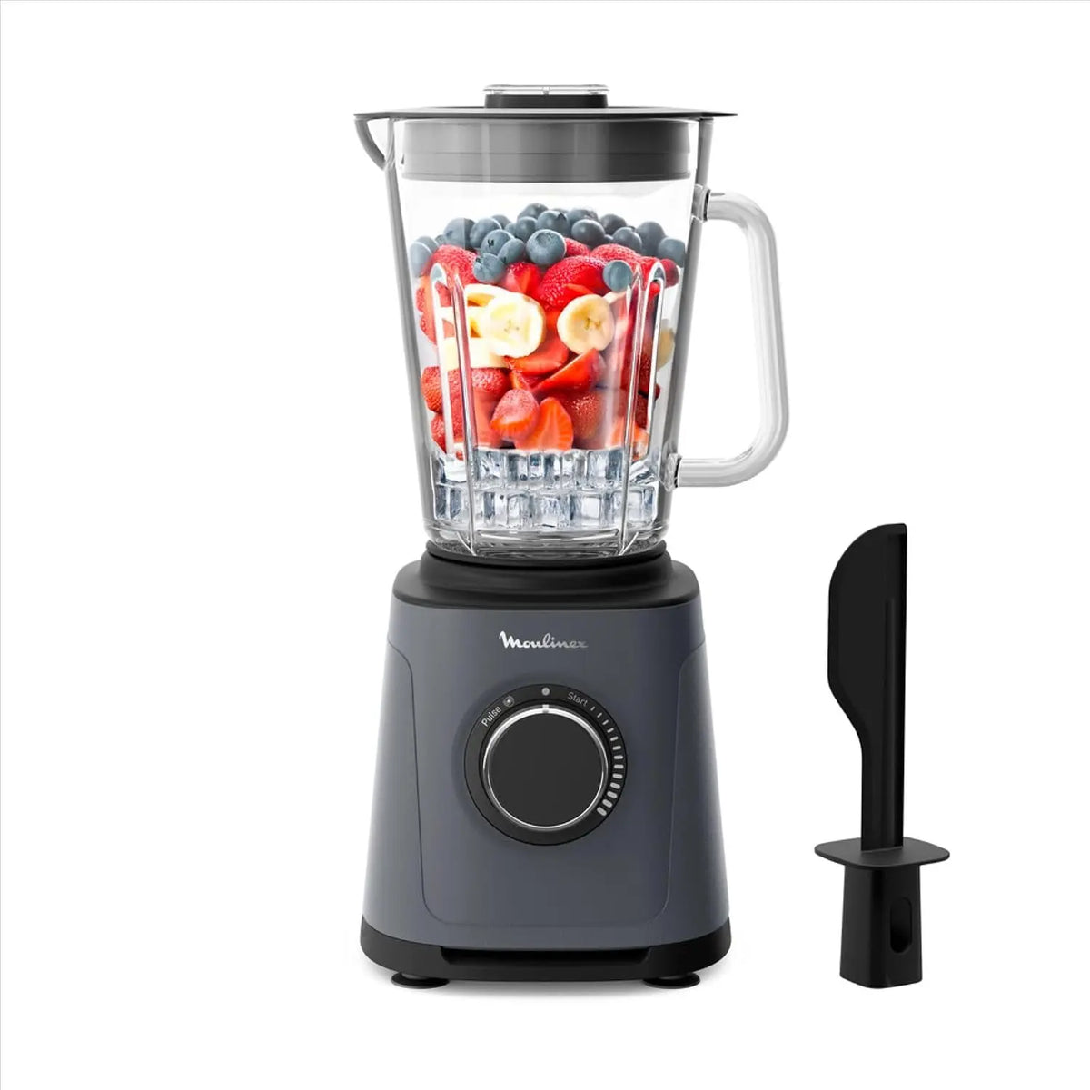 Moulinex robot de cuisine, capacité 2 L, puissance 1200 W, coloris gris