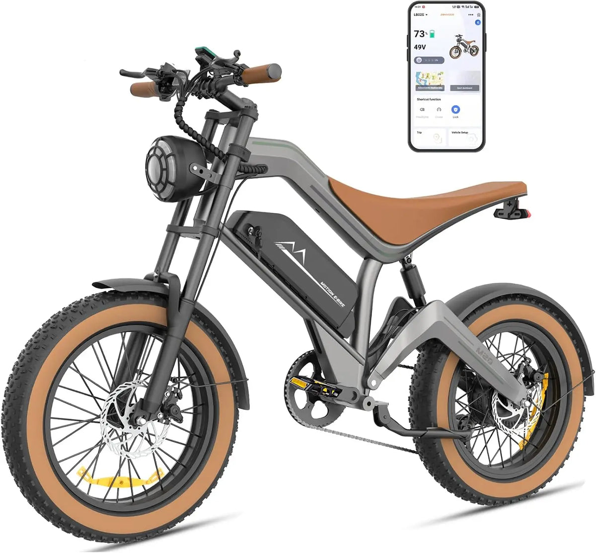 Vélo batterie rechargeable M20, puissance 250 W, avec fonctions connectées