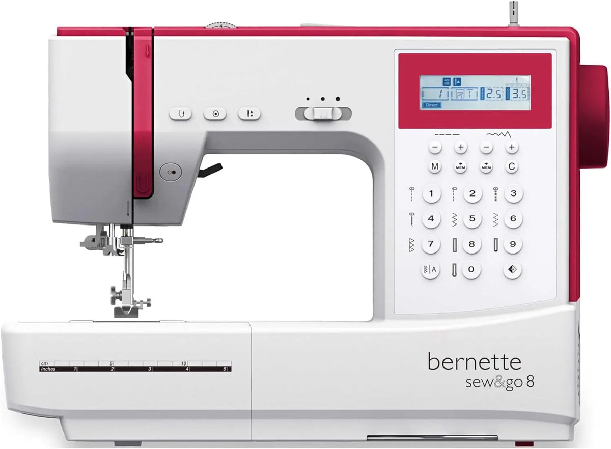 Bernette machine à coudre GO8, fonctions impression, copie et numérisation, coloris blanc