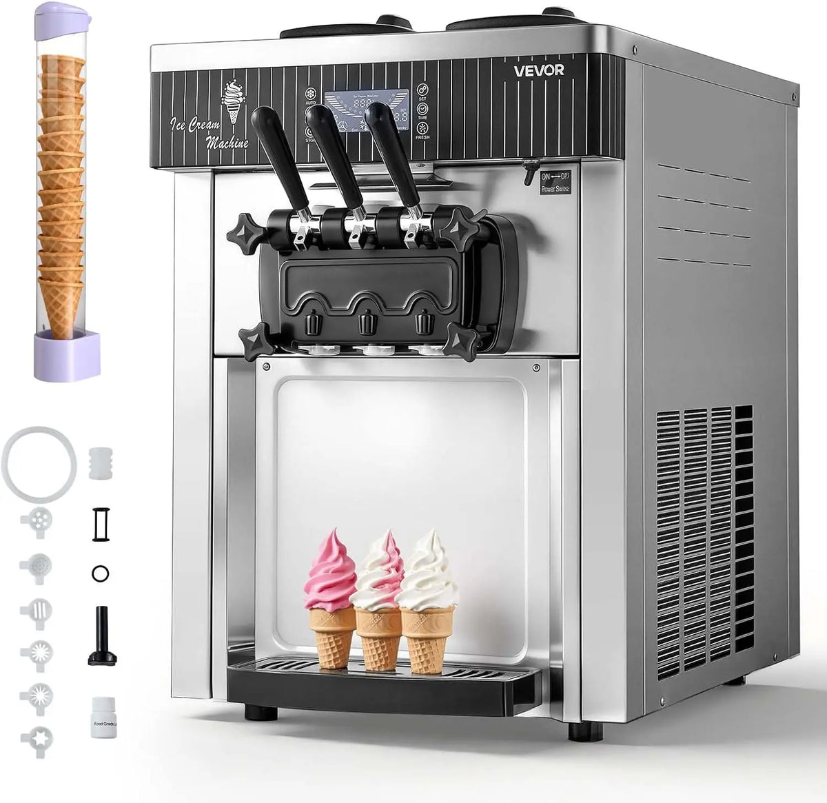 VEVOR machine à glace, capacité 28 L, usage professionnel