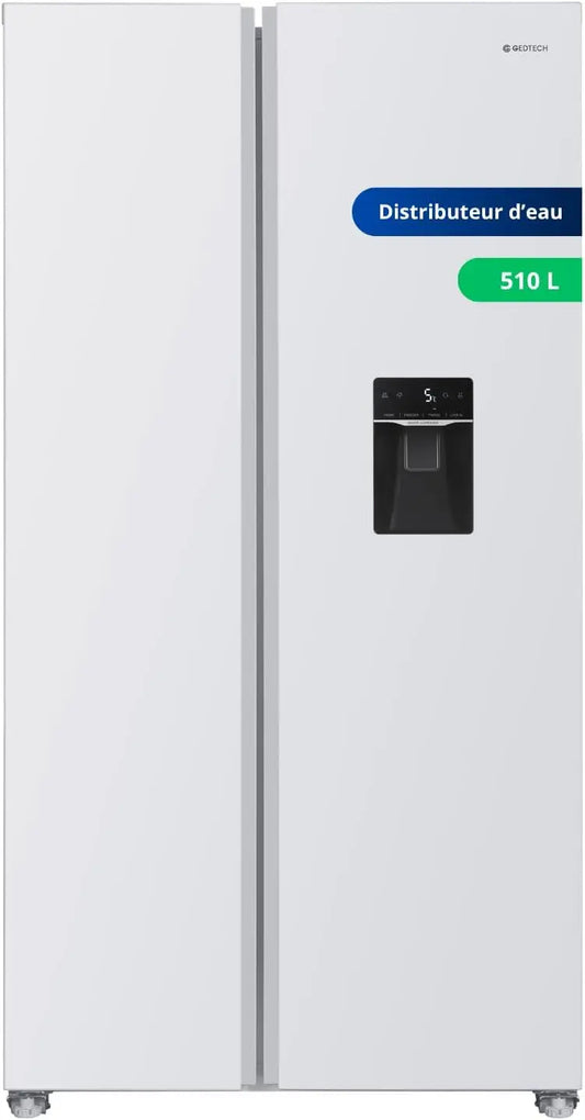 GEDTECH réfrigérateur GSBS510WH, capacité 510 L, coloris blanc