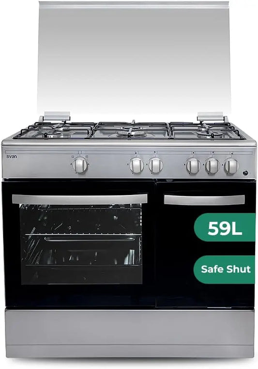 Svan cuisinière SKGW5901PBX, capacité 59 L
