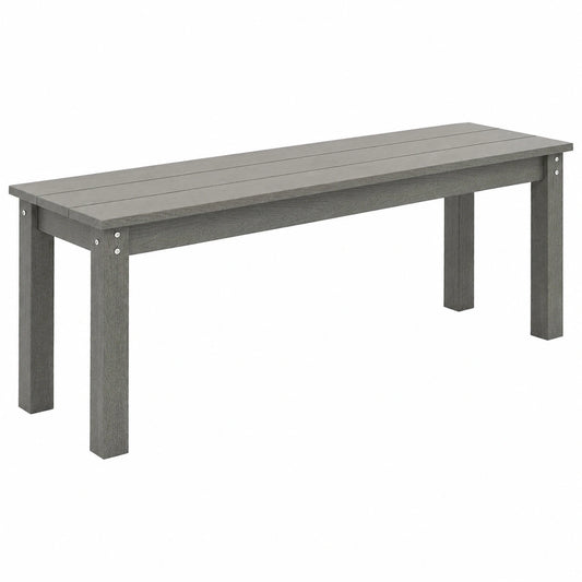 Banquette, en métal, coloris gris, 3 places, 140 x 35 x 45 cm, pour l’entrée ou le salon