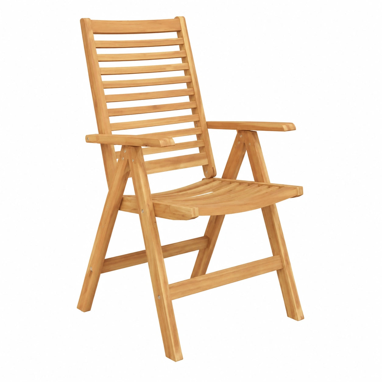 Chaise, pliable, 2 pièces, 64,5 x 52 x 108 cm, coloris marron, pour la salle à manger ou la cuisine