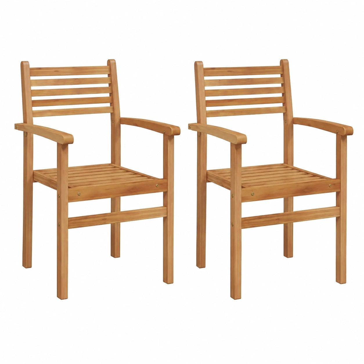 Chaise, 2 pièces, coloris marron, 56 x 55 x 90,5 cm, pour la salle à manger ou la cuisine