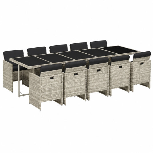 Salon de jardin, 5 pièces, en résine tressée, coloris gris, pour la terrasse ou le jardin