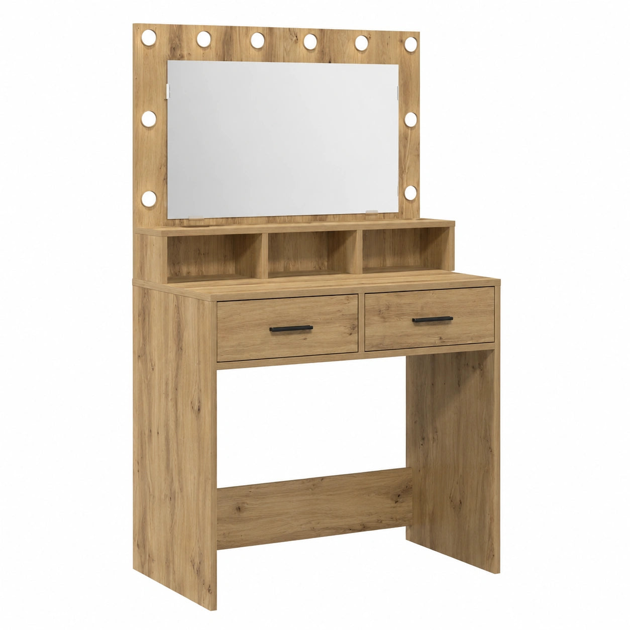 Table, avec rangement, avec tiroirs, en chêne, 79 x 41 x 135 cm, pour les espaces de vie