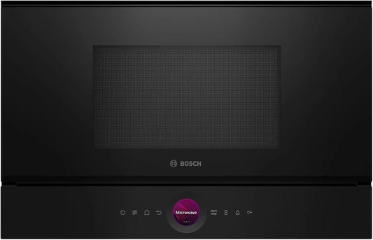 Bosch four à micro-ondes BFR7221B1, capacité 21 L, puissance 900 W, installation encastrable, coloris noir