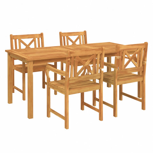 Salon de jardin, coloris marron, 5 pièces, pour la terrasse ou le jardin