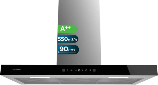 Cecotec hotte aspirante 550m3, puissance 70 W, coloris noir