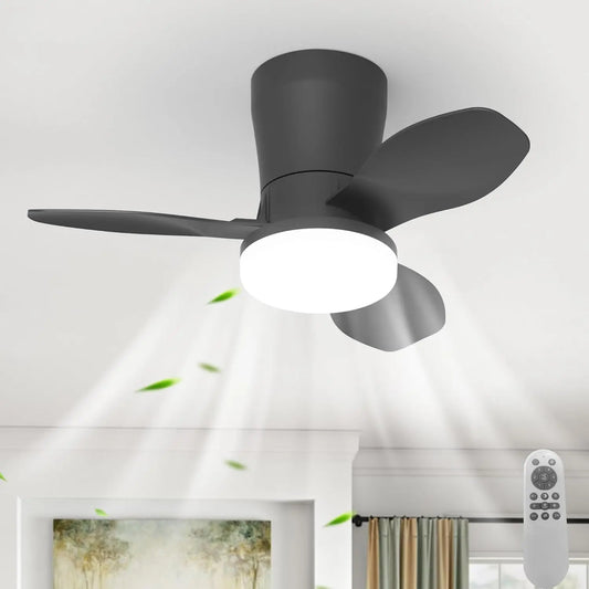 Qcyuui ventilateur, avec télécommande, coloris noir