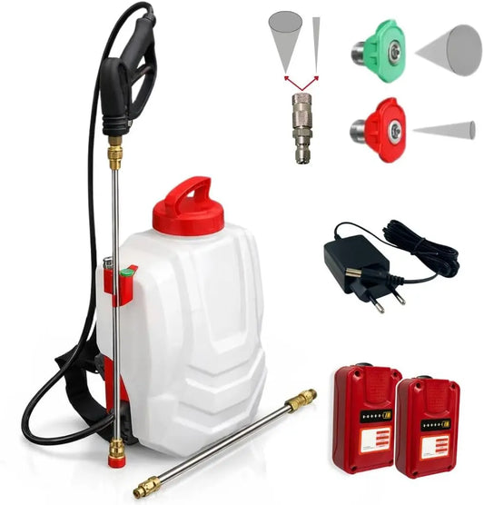 Pulvérisateur batterie rechargeable, capacité 15 L, coloris blanc