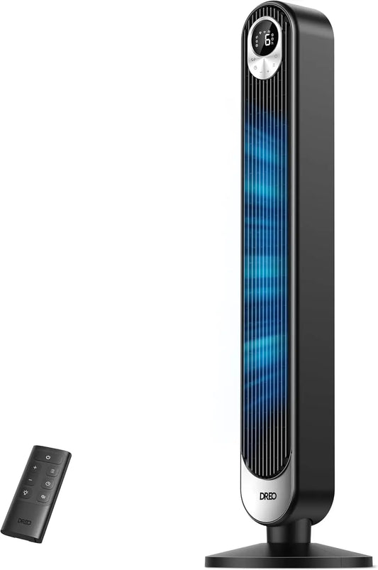 DREO ventilateur 106cm, à fonctionnement silencieux, avec télécommande, avec minuterie