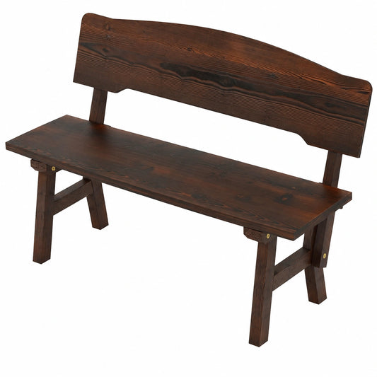 Banquette, en bois massif, 2 places, 120 x 51 x 78 cm, pour l’entrée ou le salon
