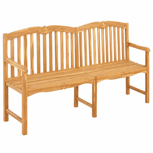 Banc, en bois massif, 180,5 x 60 x 96 cm, coloris naturel et rose, pour les espaces de vie