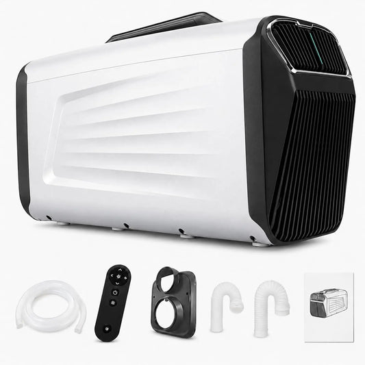 climatiseur mobile 4-en-1, 5200 BTU, à fonctionnement silencieux, avec fonction déshumidification