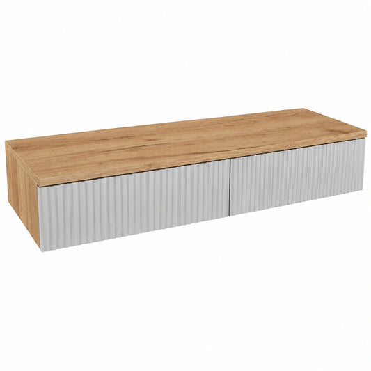 Armoire, avec tiroirs, en chêne, 100 x 16 x 35 cm, coloris blanc et doré, pour la chambre