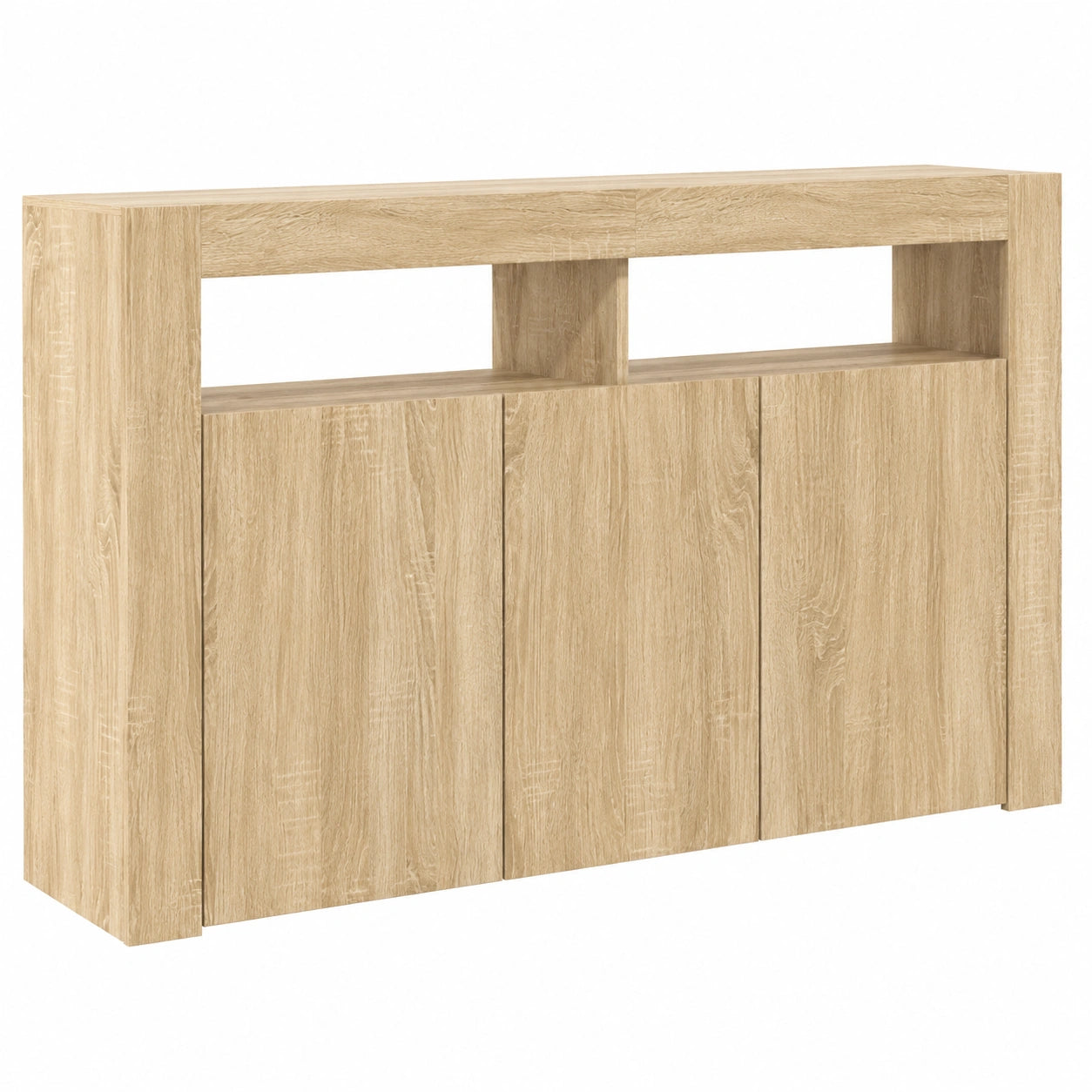 Meuble d’appoint, avec rangement, en chêne, 116 x 30 x 75 cm, pour le salon ou la chambre