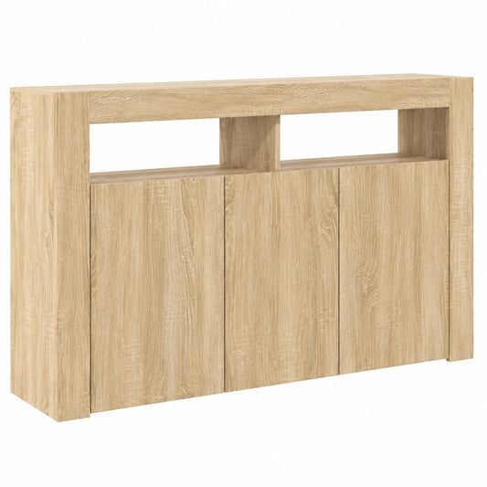 Meuble d’appoint, avec rangement, en chêne, 116 x 30 x 75 cm, pour le salon ou la chambre