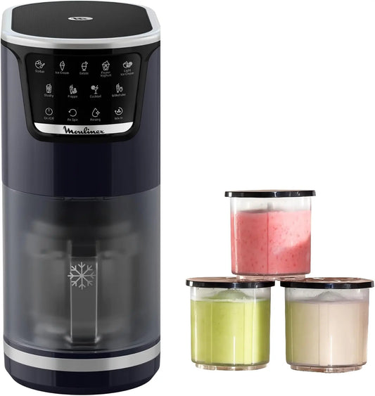 Moulinex machine à glace, capacité 1,4 L, coloris bleu