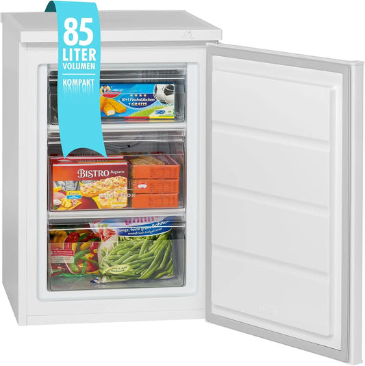 Bomann congélateur GS2186-1-blanc, capacité 85 L, à fonctionnement silencieux, pose libre, réglage adaptable, coloris blanc