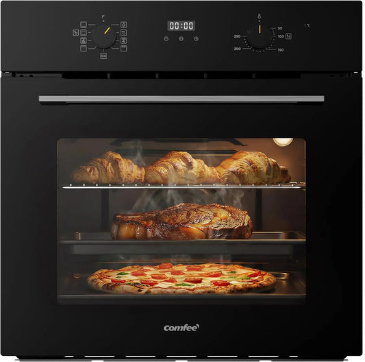 Comfee four électrique, capacité 70 L, installation encastrable, coloris noir