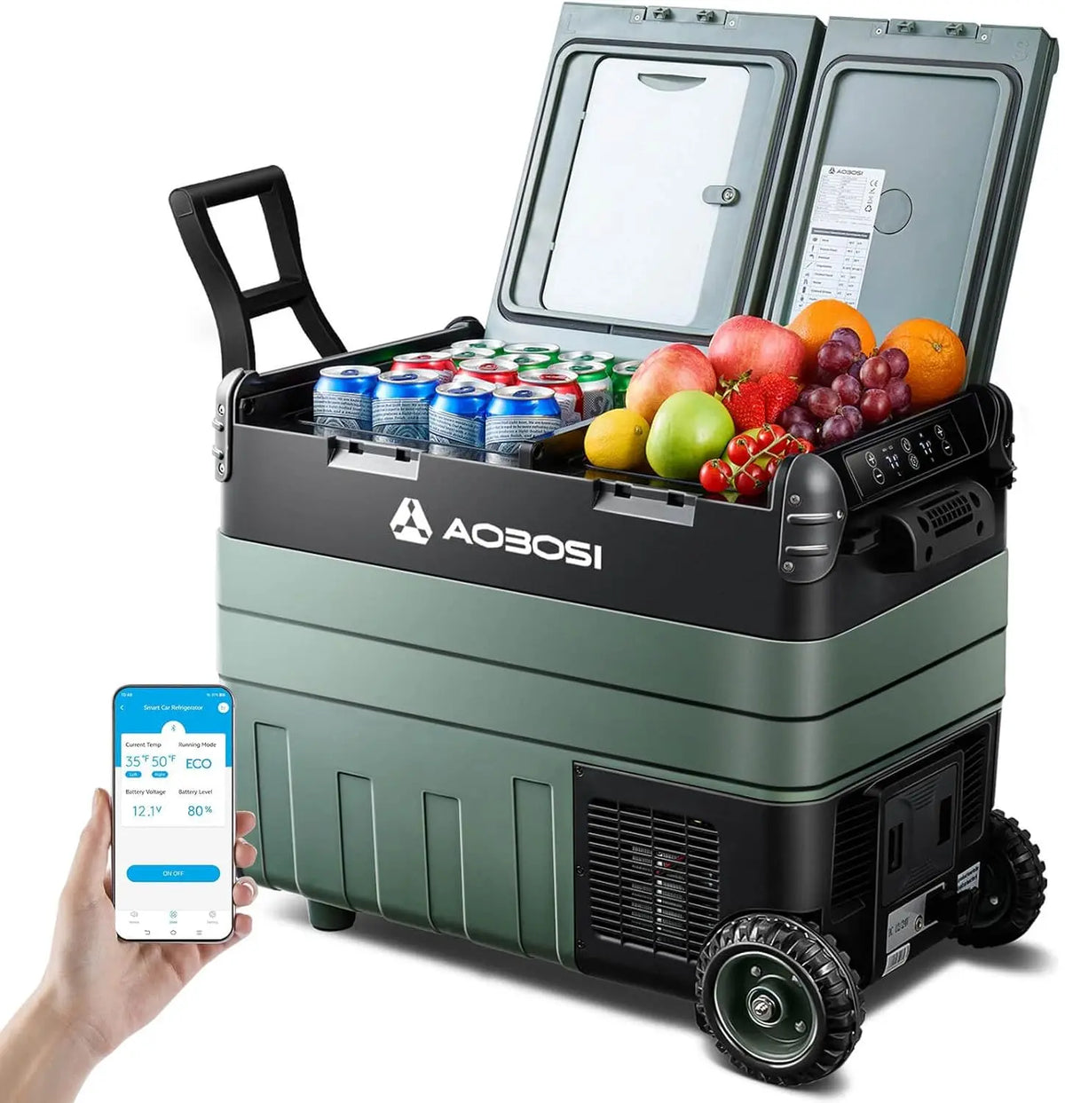 AAOBOSI glacière électrique, capacité 50 L, avec fonctions connectées