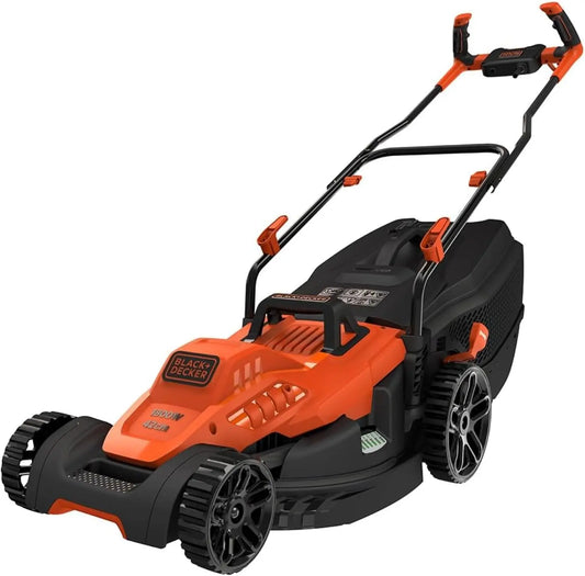 BLACK+DECKER tondeuse à gazon BEMW481BH-QS, puissance 1800 W, réglage adaptable, coloris noir