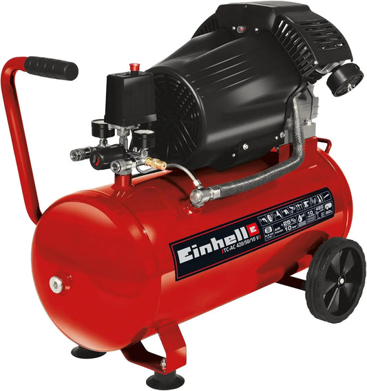 Einhell compresseur d'air 10bar, capacité 50 L, puissance 2200 W