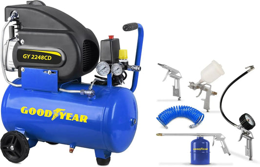 Goodyear compresseur d'air, capacité 24 L, format compact