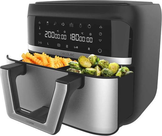 Cecotec friteuse à air chaud, capacité 9 L, puissance 2850 W, cuisson sans huile, réglage adaptable