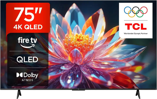 TCL téléviseur connecté 75T6C, résolution 4K UHD, écran QLED, compatible HDR