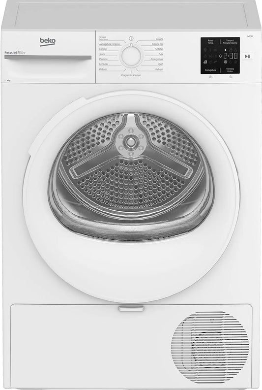 Beko sèche-linge BMTR38W, avec fonction chauffage