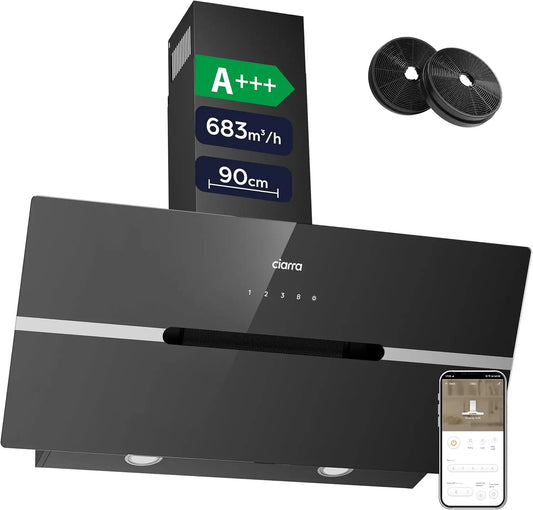 CIARRA hotte aspirante CBCB9736F, avec connexion Wi-Fi