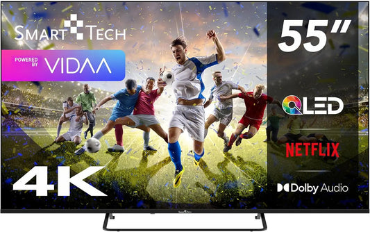 téléviseur connecté 55QV02K, avec fonctions connectées, résolution 4K UHD, écran QLED