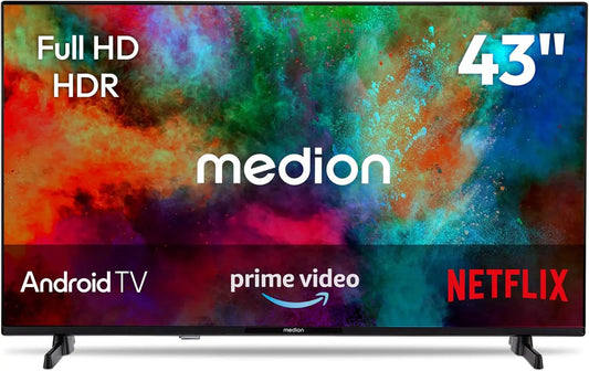 MEDION téléviseur connecté, avec connexion Bluetooth, avec fonctions connectées, compatible HDR